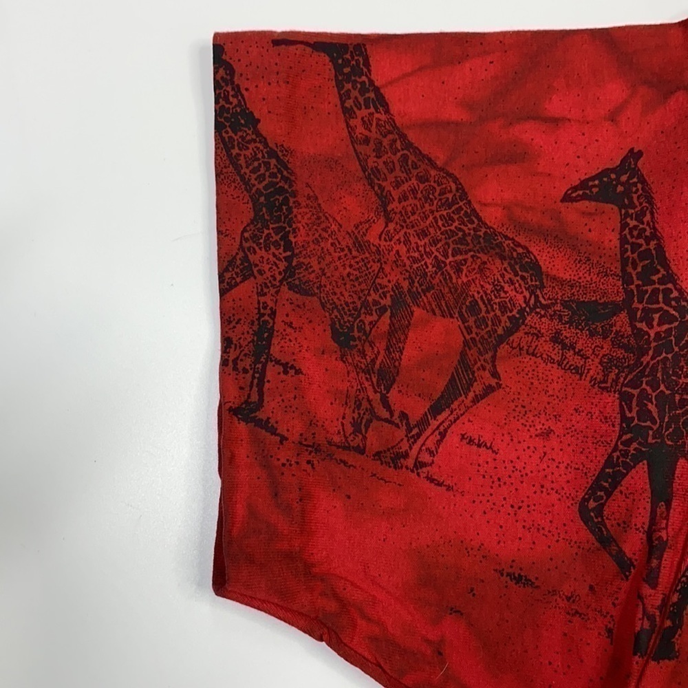 Vintage Anvil Giraffe Red Graphic Print Tshirt XL - Picture 7 of 10
